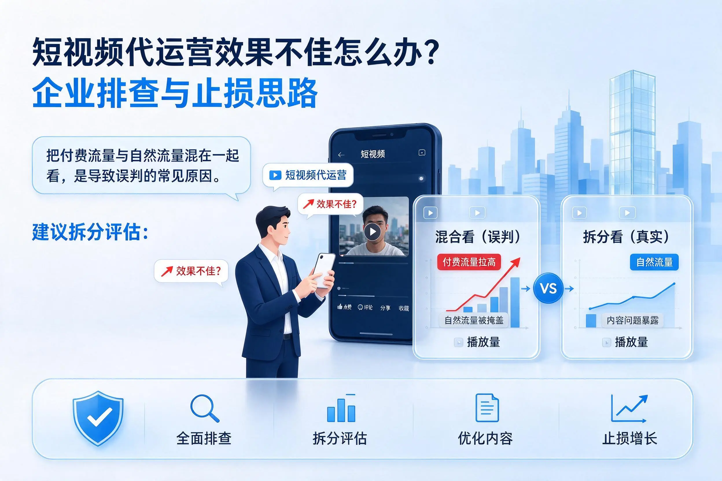短视频代运营效果不佳怎么办?保定企业排查与止损思路