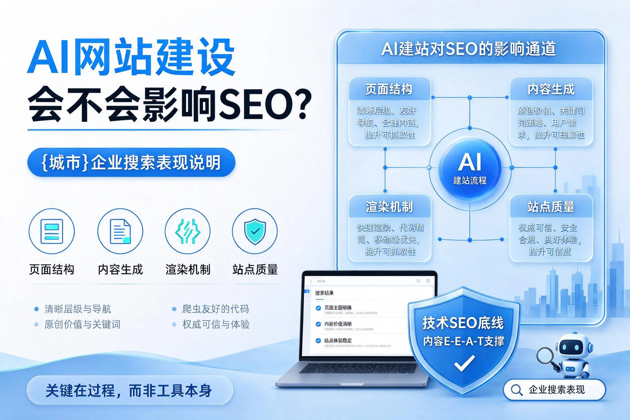 AI网站建设会不会影响SEO？保定企业搜索表现说明