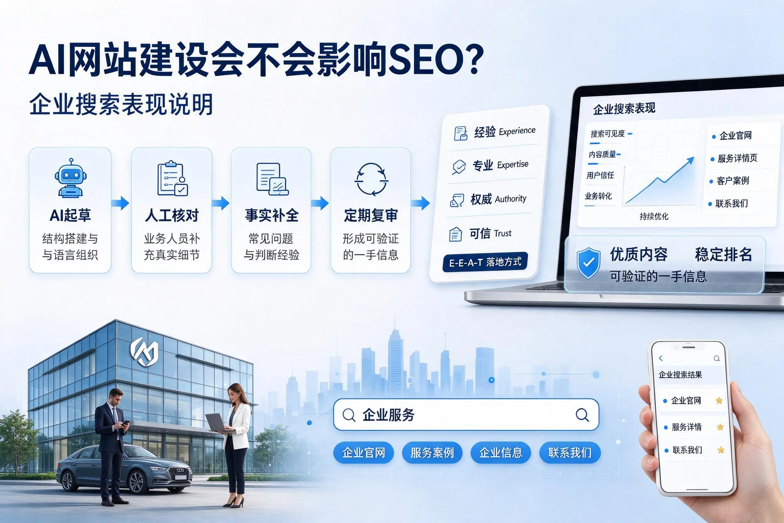 AI网站建设会不会影响SEO？保定企业搜索表现说明