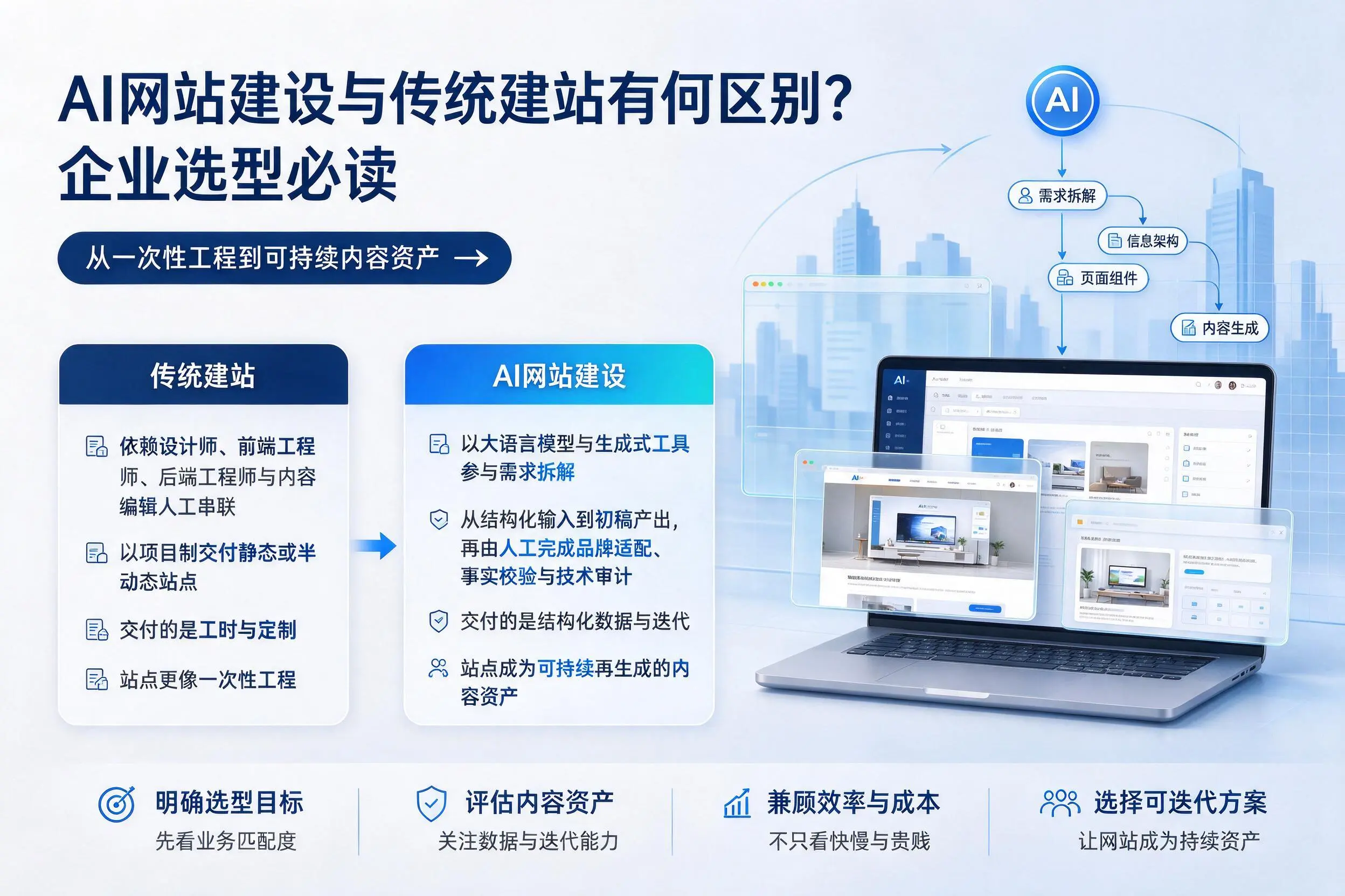 AI网站建设与传统建站有何区别？保定企业选型必读