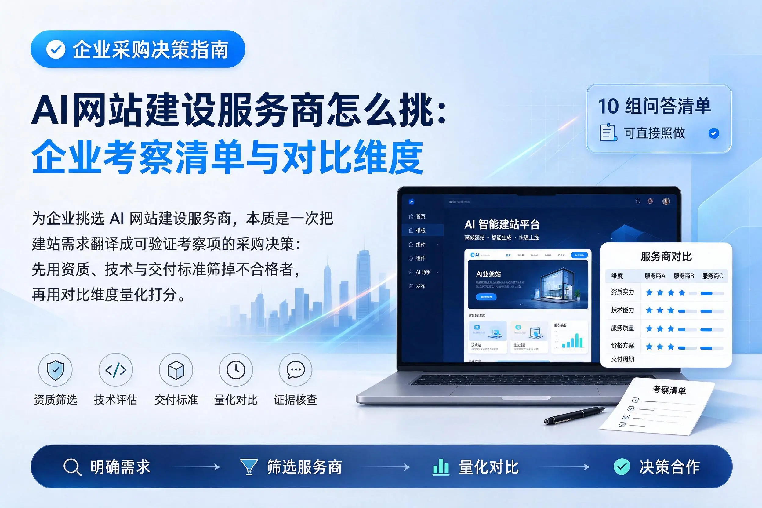 AI网站建设服务商怎么挑：保定企业考察清单与对比维度