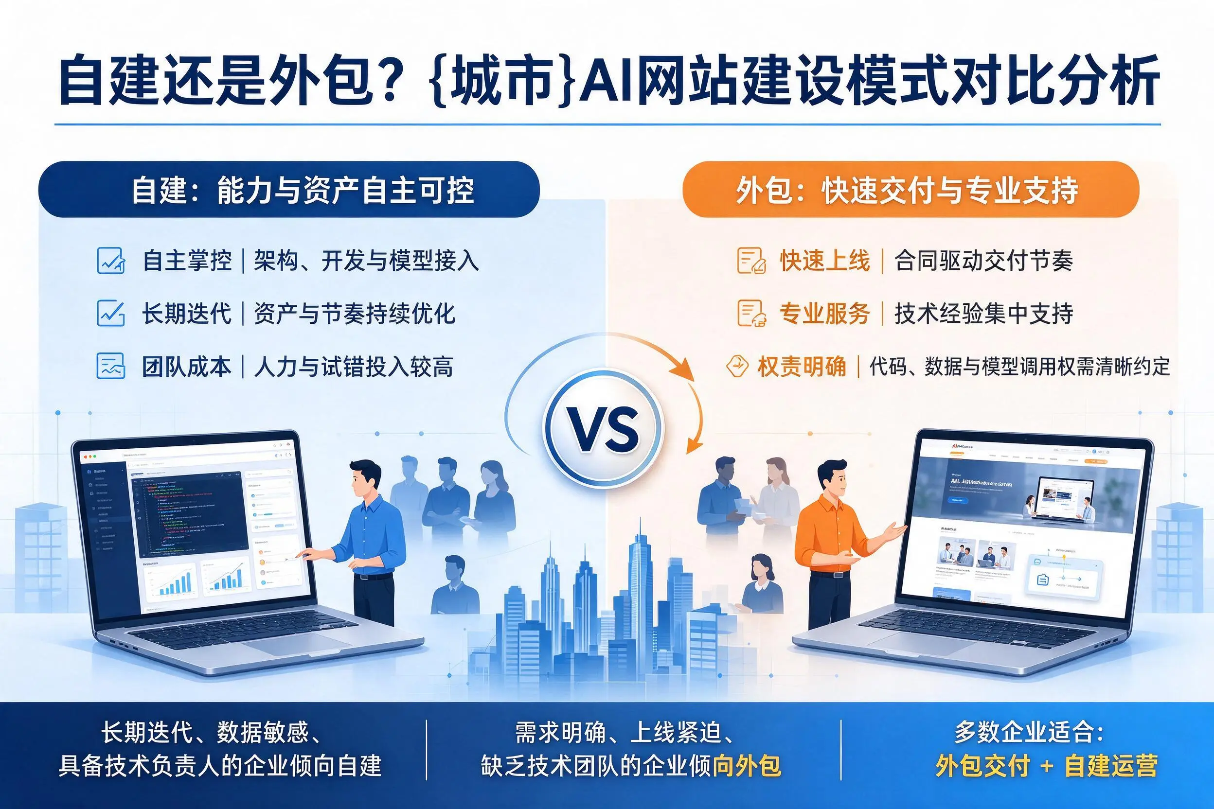 自建还是外包？保定AI网站建设模式对比分析