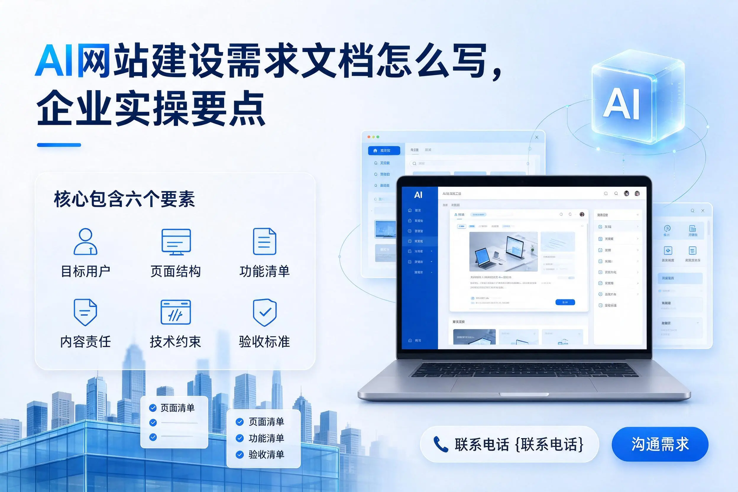 AI网站建设需求文档怎么写,保定企业实操要点
